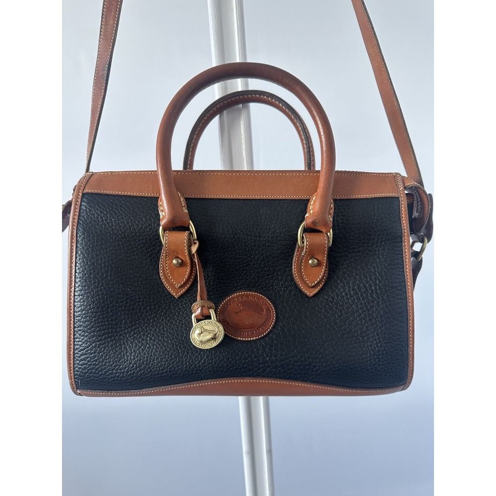 DOONEY & BOURKE Black VINTAGE AWL Satchel Shoulder Bag (b38)